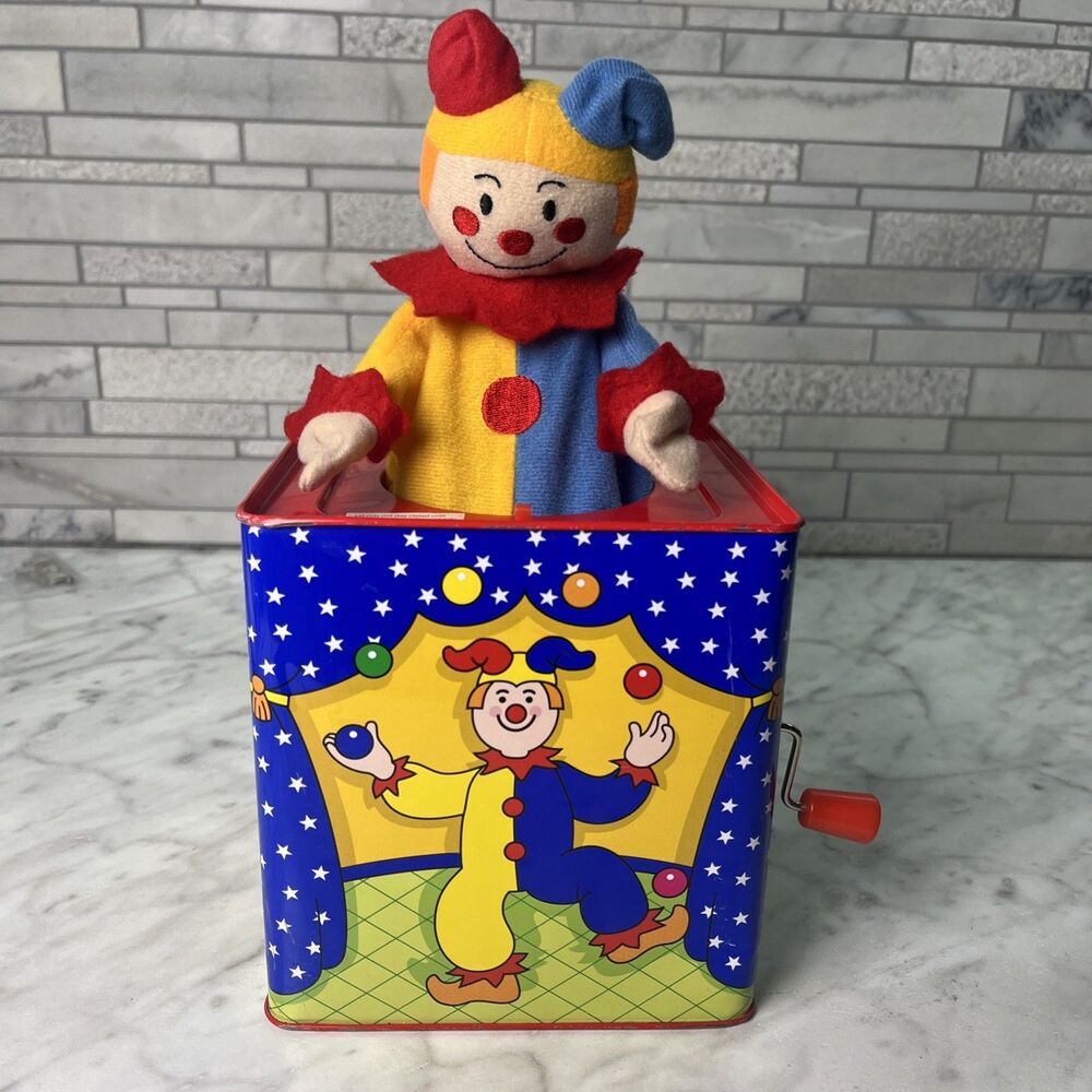 1997 Schylling Clown Jack In The Box Works Classic Vibrant Vintage collector toy